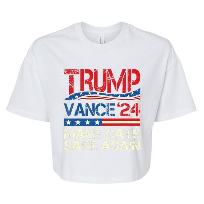 Donald Trump Make Cats Safe Again 2024 Debate Bella+Canvas Jersey Crop Tee