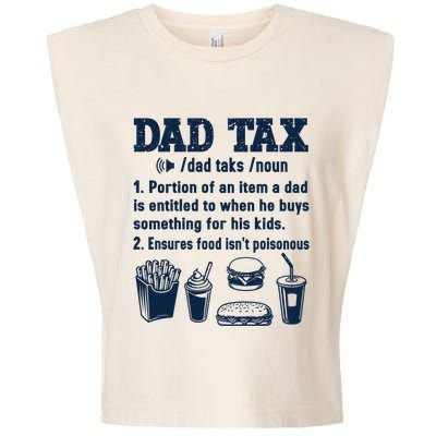 Dad Tax Making Sure Its Not Poiso Fathers Day Dad Joke Garment-Dyed Women's Muscle Tee