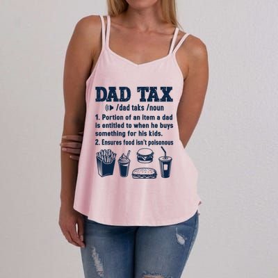 Dad Tax Making Sure Its Not Poiso Fathers Day Dad Joke Women's Strappy Tank