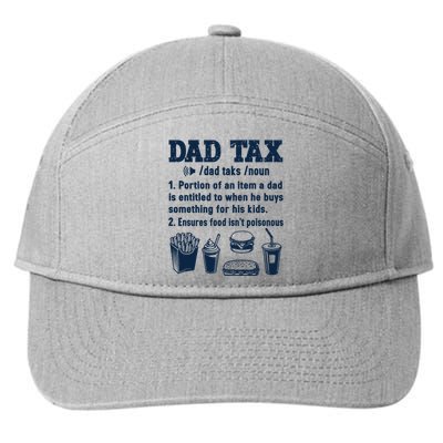 Dad Tax Making Sure Its Not Poiso Fathers Day Dad Joke 7-Panel Snapback Hat