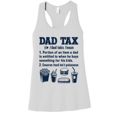 Dad Tax Making Sure Its Not Poiso Fathers Day Dad Joke Women's Racerback Tank