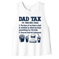 Dad Tax Making Sure Its Not Poiso Fathers Day Dad Joke Women's Racerback Cropped Tank