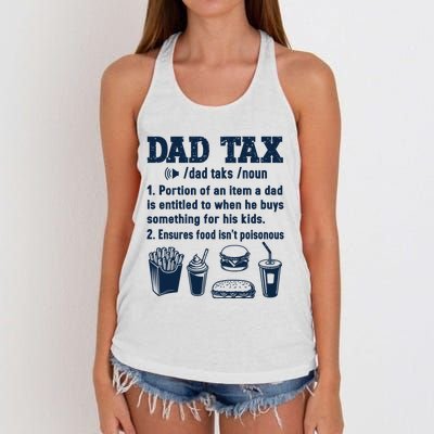 Dad Tax Making Sure Its Not Poiso Fathers Day Dad Joke Women's Knotted Racerback Tank