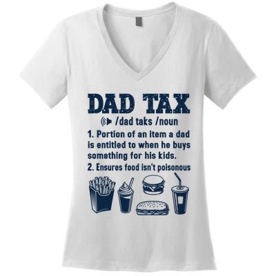 Dad Tax Making Sure Its Not Poiso Fathers Day Dad Joke Women's V-Neck T-Shirt