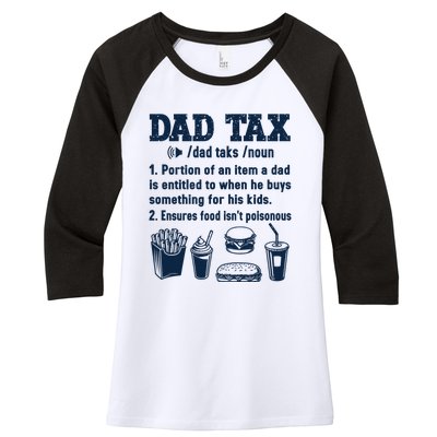 Dad Tax Making Sure Its Not Poiso Fathers Day Dad Joke Women's Tri-Blend 3/4-Sleeve Raglan Shirt