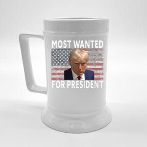 Donald Trump Most Wanted For President 2024 Beer Stein