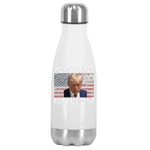 Donald Trump Most Wanted For President 2024 Stainless Steel Insulated Water Bottle