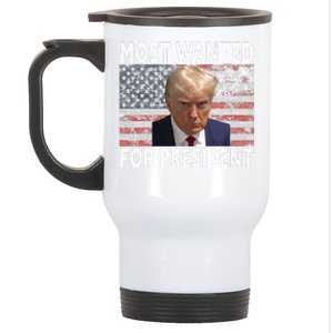 Donald Trump Most Wanted For President 2024 Stainless Steel Travel Mug