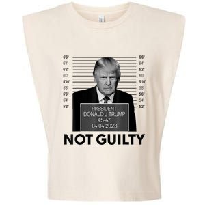 Donald Trump Mugshot Not Guilty Trump Supporter Garment-Dyed Women's Muscle Tee