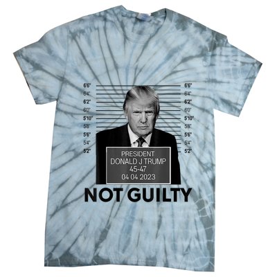 Donald Trump Mugshot Not Guilty Trump Supporter Tie-Dye T-Shirt