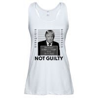 Donald Trump Mugshot Not Guilty Trump Supporter Ladies Essential Flowy Tank