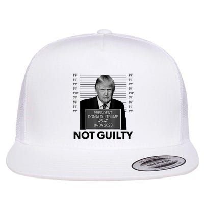 Donald Trump Mugshot Not Guilty Trump Supporter Flatbill Hat