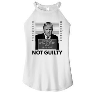 Donald Trump Mugshot Not Guilty Trump Supporter Women's Perfect Tri Rocker Tank