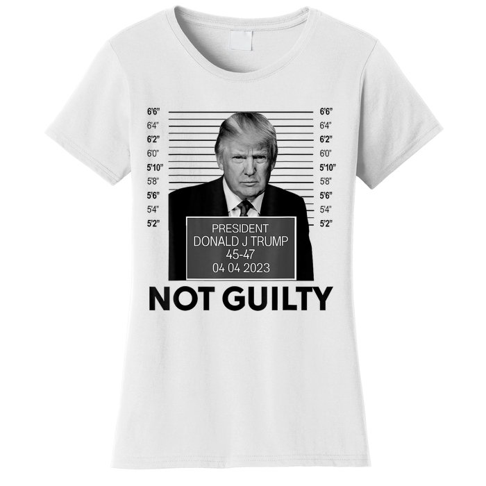 Donald Trump Mugshot Not Guilty Trump Supporter Women's T-Shirt