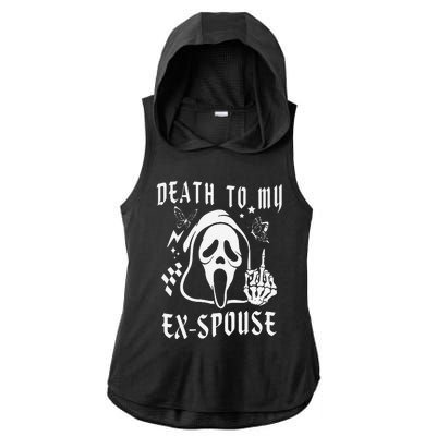 Death To My Exspouse Newly Divorce Status Ex Marriage Life Ladies PosiCharge Tri-Blend Wicking Draft Hoodie Tank