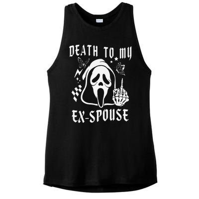 Death To My Exspouse Newly Divorce Status Ex Marriage Life Ladies PosiCharge Tri-Blend Wicking Tank