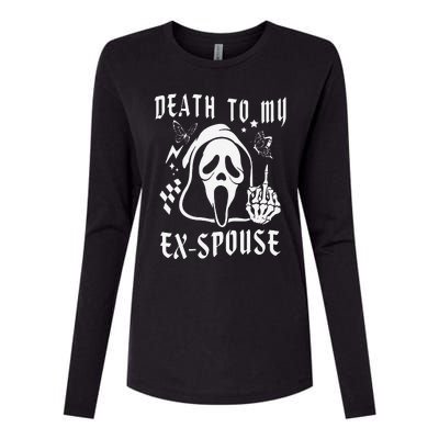 Death To My Exspouse Newly Divorce Status Ex Marriage Life Womens Cotton Relaxed Long Sleeve T-Shirt