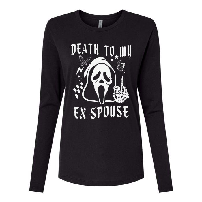 Death To My Exspouse Newly Divorce Status Ex Marriage Life Womens Cotton Relaxed Long Sleeve T-Shirt