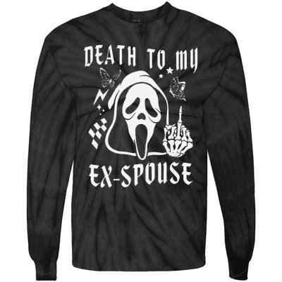 Death To My Exspouse Newly Divorce Status Ex Marriage Life Tie-Dye Long Sleeve Shirt