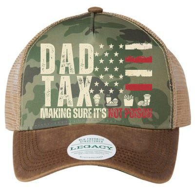 Dad Tax Making Sure It's Not Usa Flag Daddy Tax Legacy Tie Dye Trucker Hat