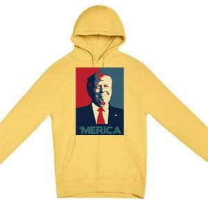 Donald Trump Merica Gift Premium Pullover Hoodie