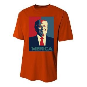 Donald Trump Merica Gift Performance Sprint T-Shirt