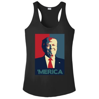 Donald Trump Merica Gift Ladies PosiCharge Competitor Racerback Tank