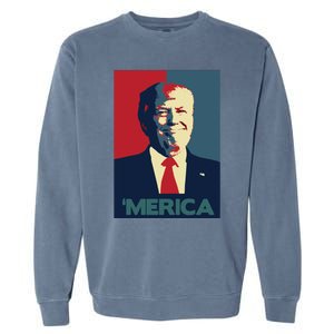 Donald Trump Merica Gift Garment-Dyed Sweatshirt