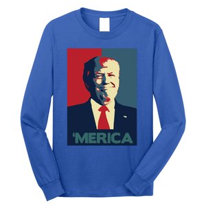 Donald Trump Merica Gift Long Sleeve Shirt