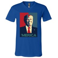 Donald Trump Merica Gift V-Neck T-Shirt