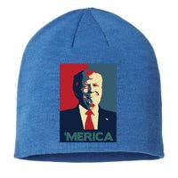 Donald Trump Merica Gift Sustainable Beanie