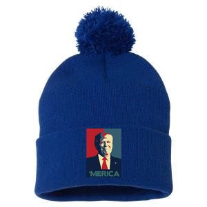 Donald Trump Merica Gift Pom Pom 12in Knit Beanie