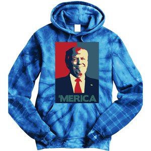 Donald Trump Merica Gift Tie Dye Hoodie