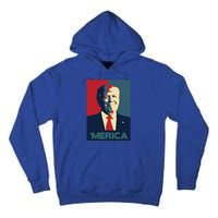 Donald Trump Merica Gift Tall Hoodie