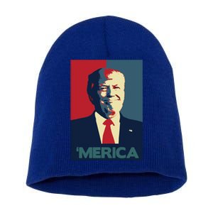 Donald Trump Merica Gift Short Acrylic Beanie