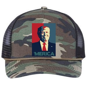 Donald Trump Merica Gift Retro Rope Trucker Hat Cap