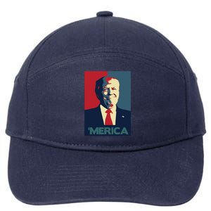 Donald Trump Merica Gift 7-Panel Snapback Hat