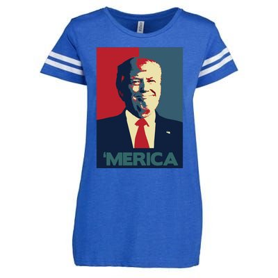 Donald Trump Merica Gift Enza Ladies Jersey Football T-Shirt