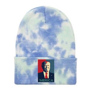 Donald Trump Merica Gift Tie Dye 12in Knit Beanie