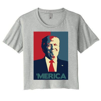 Donald Trump Merica Gift Women's Crop Top Tee