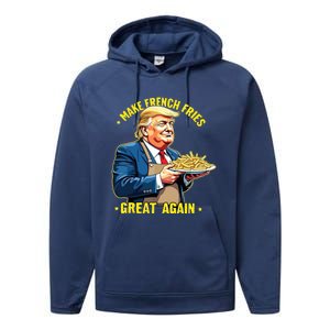 Donald Trump Make French Fries Great Again Performance Fleece Hoodie