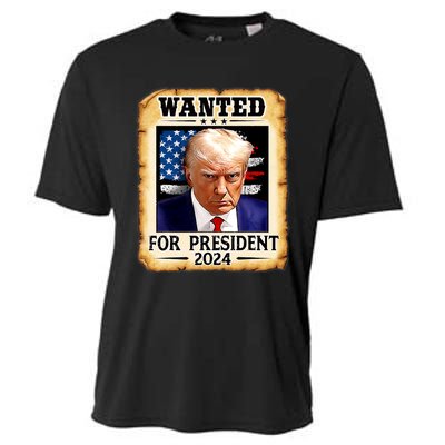 Donald Trump Mug Shot Wanted For U.S. President 2024 Cooling Performance Crew T-Shirt