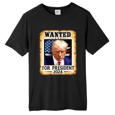 Donald Trump Mug Shot Wanted For U.S. President 2024 Tall Fusion ChromaSoft Performance T-Shirt