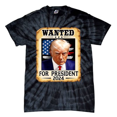 Donald Trump Mug Shot Wanted For U.S. President 2024 Tie-Dye T-Shirt