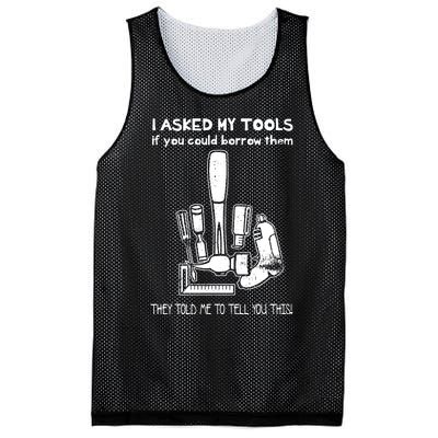 Dont Touch My Tools Funny Construction Worker Gift Mesh Reversible Basketball Jersey Tank