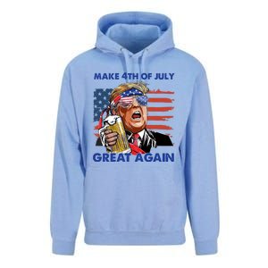 Donald Trump Make 4th Of July Great Again Patriotic Us Flag Gift Unisex Surf Hoodie