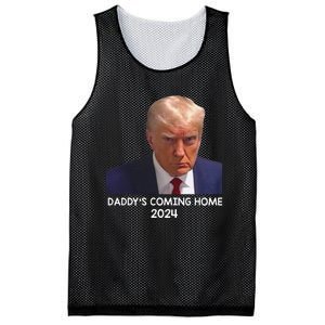 Donald Trump Mugshot DaddyS Coming Home 2024 Mesh Reversible Basketball Jersey Tank