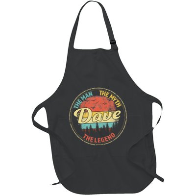 Dave The Man The Myth The Legend Personalized Name Full-Length Apron With Pockets