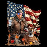 Donald Trump Maga Deer Hunting Parotic American Flag 16 in Basic Backpack