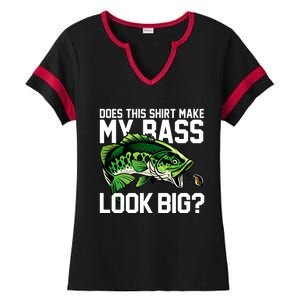 Does This Make My Bass Look Big Funny Fishing Ladies Halftime Notch Neck Tee